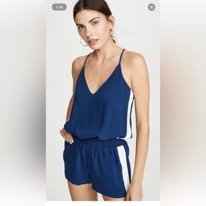 Amanda Uprichard track romper in Navy